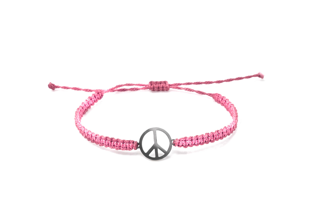 Peace & Love Adjustable Woven Bracelet Set - 5 Pack | Claire's US